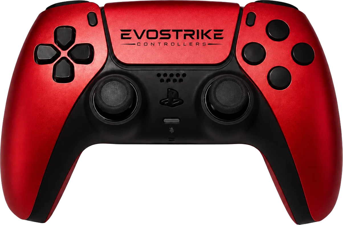 Manette custom EvoStrike rouge métallique
