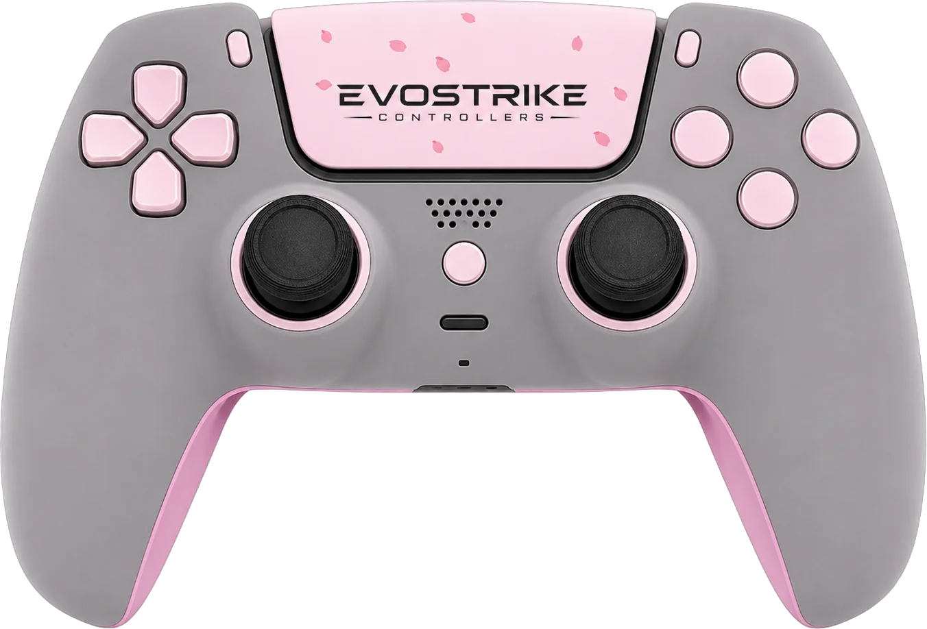 Manette custom EvoStrike grise et rose sakura